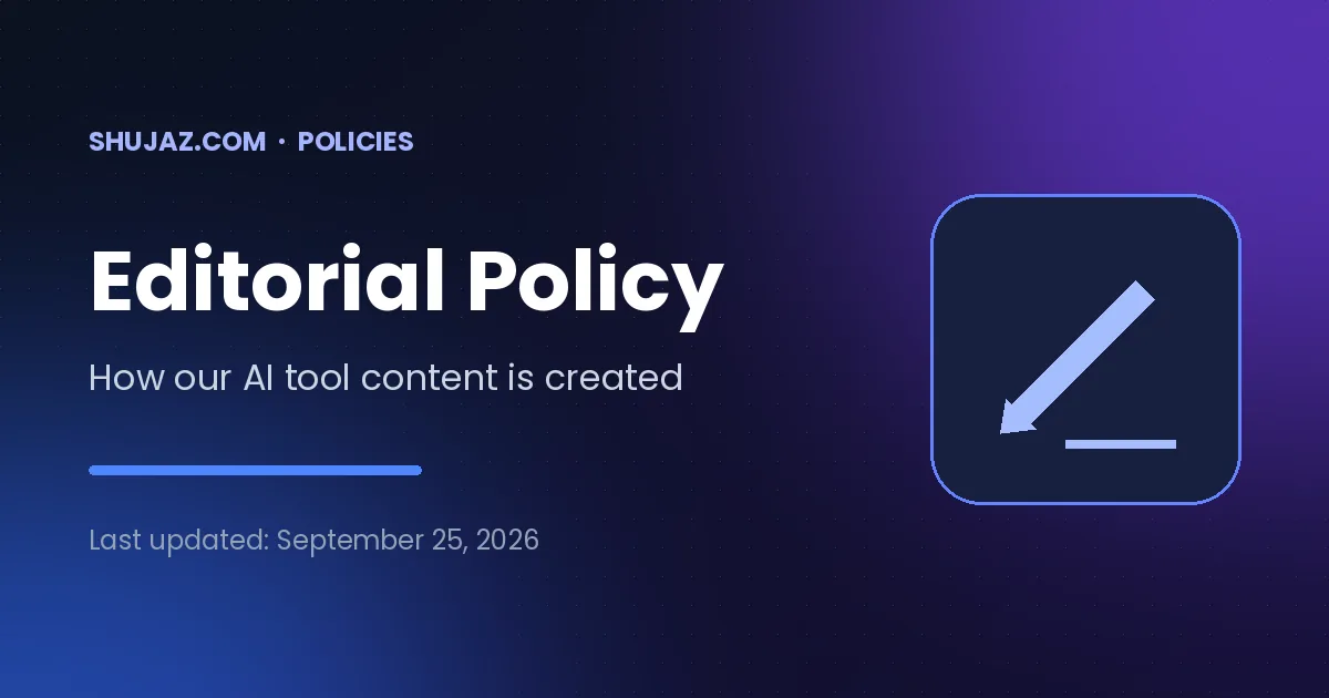 Editorial policy – How we select tools, create content and stay independent.