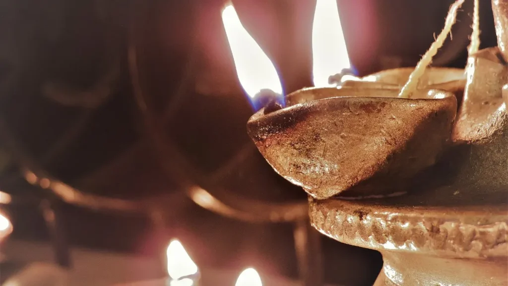 Diwali AI photo prompts diya lamp festive light